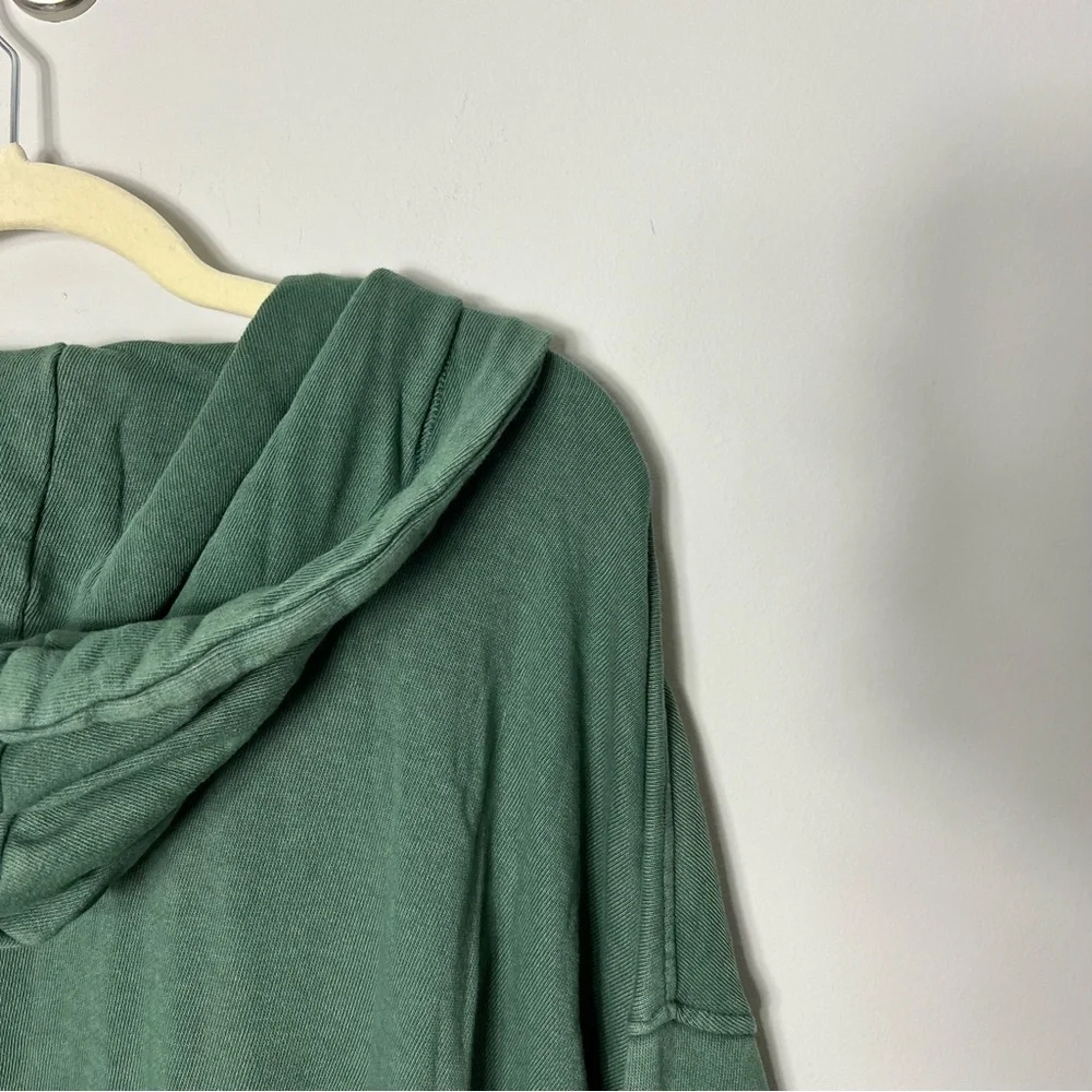 Aerie American Eagle Oversized Hoodie Sweatshirt Henley Button Up Hood Green *S - Picture 6 of 15